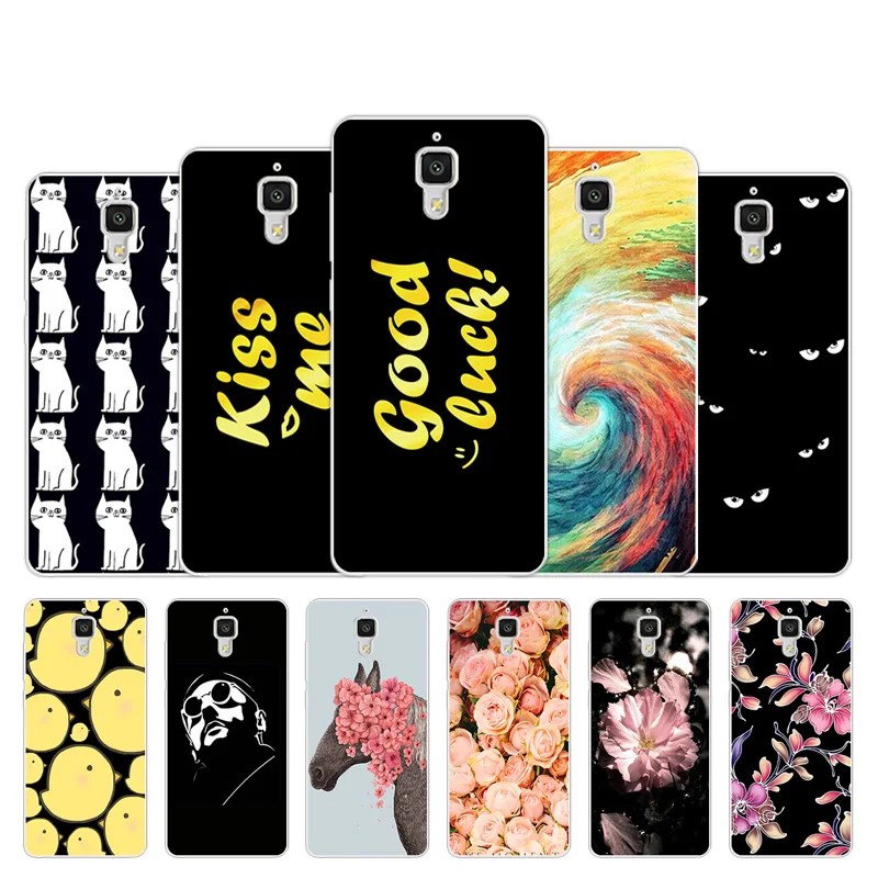 

for Xiaomi Mi4 M4 Case Silicone Letter Design for Xiaomi M4 Mi 4 Clear Soft TPU Back Cover 5.0 inch for Mi 4 Phone Coque Capa