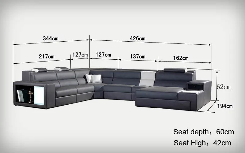 Современный диван для гостиной со светодиодной подсветкой 0413 B2006|modern living room sofa|room