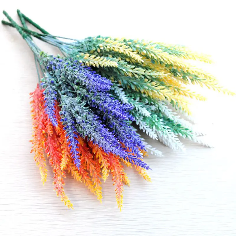 

1 Pcs Artificial Flowers Wedding Party 35 CM Lavender Fake Bridal Bouquet Party Home Decor Decorations