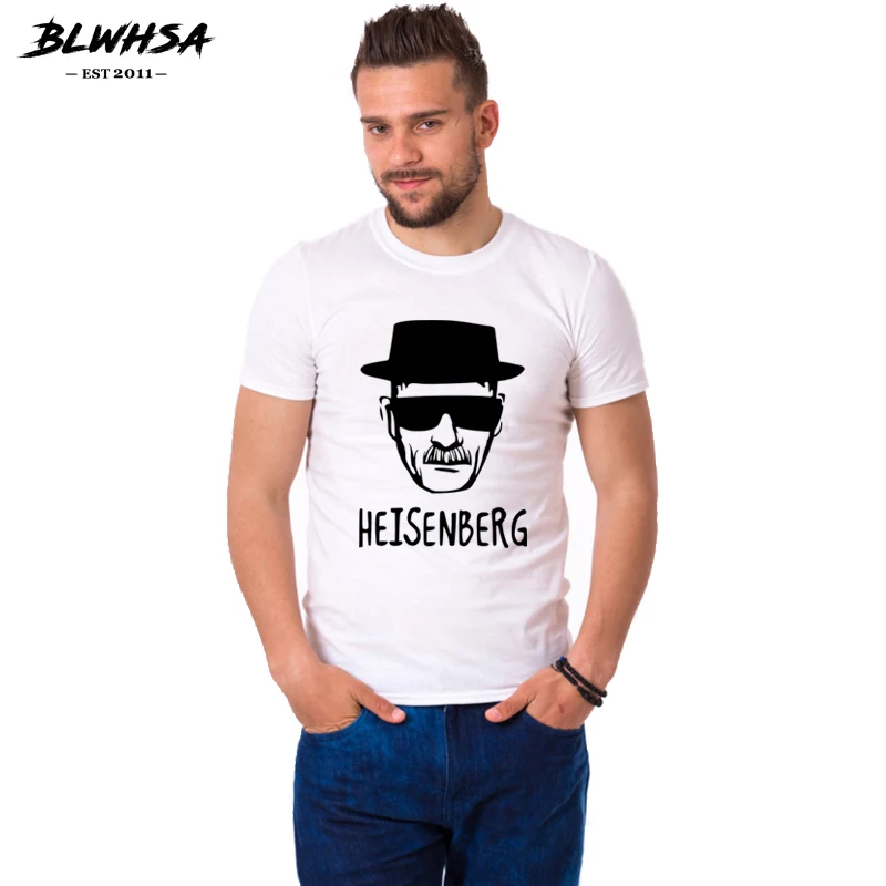 BLWHSA Breaking Bad Heisenberg, забавная Мужская футболка, высокое качество, хлопок, Круглый ворот, короткий рукав, модные, с принтом, мужские футболки
