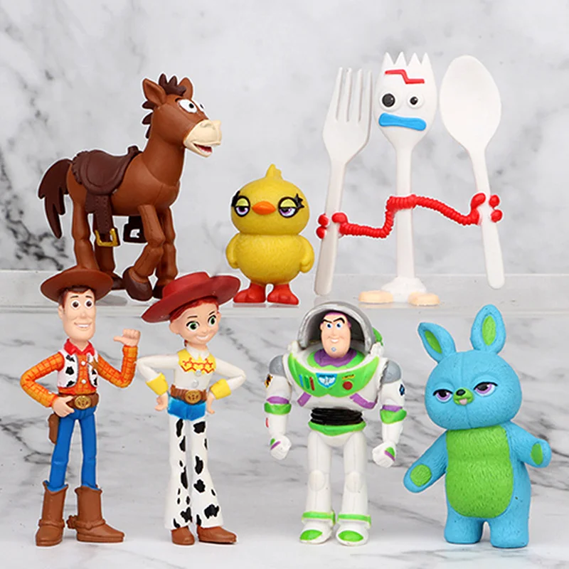 

7/9/10/12/17 pcs/set Toy Story 4 Buzz Lightyear Woody Jessie Lotso Bullseye Horse Figure Toys Gifts for Children