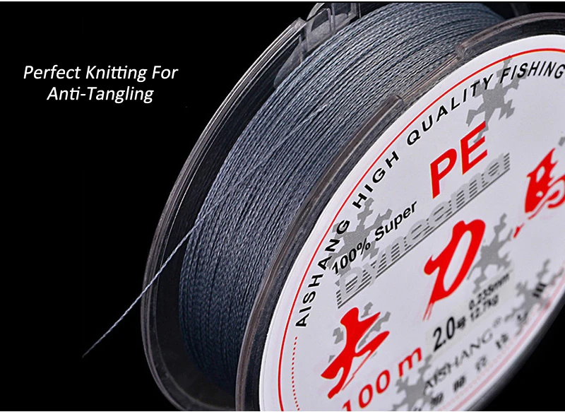 Linha de Pesca Linha de Pesca para a Carpa Isca de Pesca 100 m Extremo Forte 4 Vertentes pe Trançada 8lb 90lb Cinza Jogo Mar Multifilament para a Carpa Mod. 1086878 14 Cheap Linhas de pesca