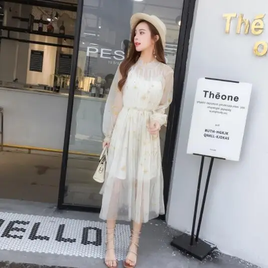 

Sexy Mesh Summer Dress Women 2019 Star Pleated Dress Fashion Puff Sleeve Ladies Long Dresses Party Vestido Clothes DV821