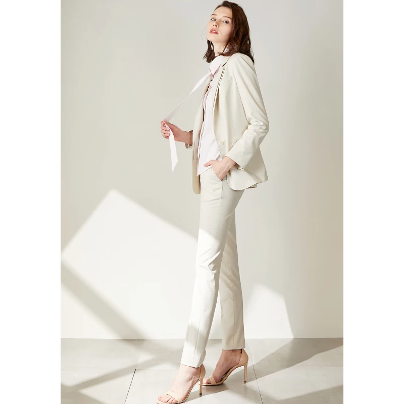 Women Ladies Formal Business Office 2 Piece Jacket+Pants Suits Custom Made