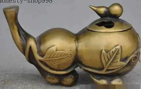 6 &quotКитайская народная культура бронзовая долголетняя Тыква лебедка статуя