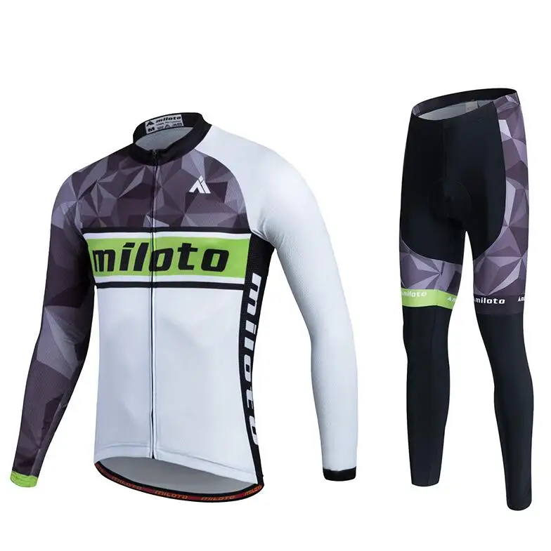 Long Jersey Set Камуфляж длинный рукав Джерси для велоспорта дышащий детский нагрудник брюки ropa ciclismo велоодежда MTB велосипед мужской комплект одежды - Цвет: Long Jersey Set