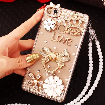 

Soft TPU Diamond Phone Case For Redmi Note 5A 4X 4A 4 3 Crystal Rhinestone Case For Xiaomi Redmi Max 2 5X Clear Transperent Case