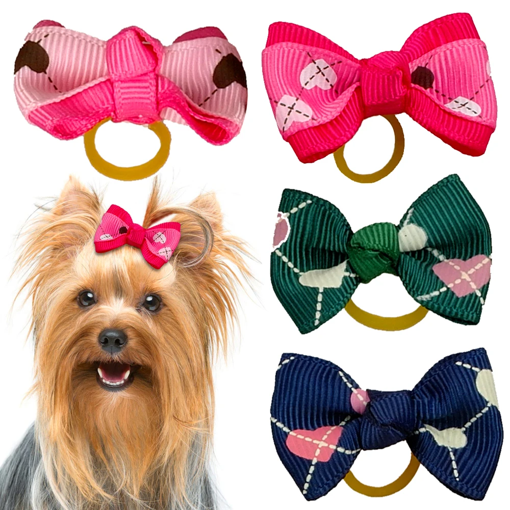 50/100pcs Nylon Pet Cat Dog Puppy Hair Bows Grooming Accessories Cute for Yorkie 