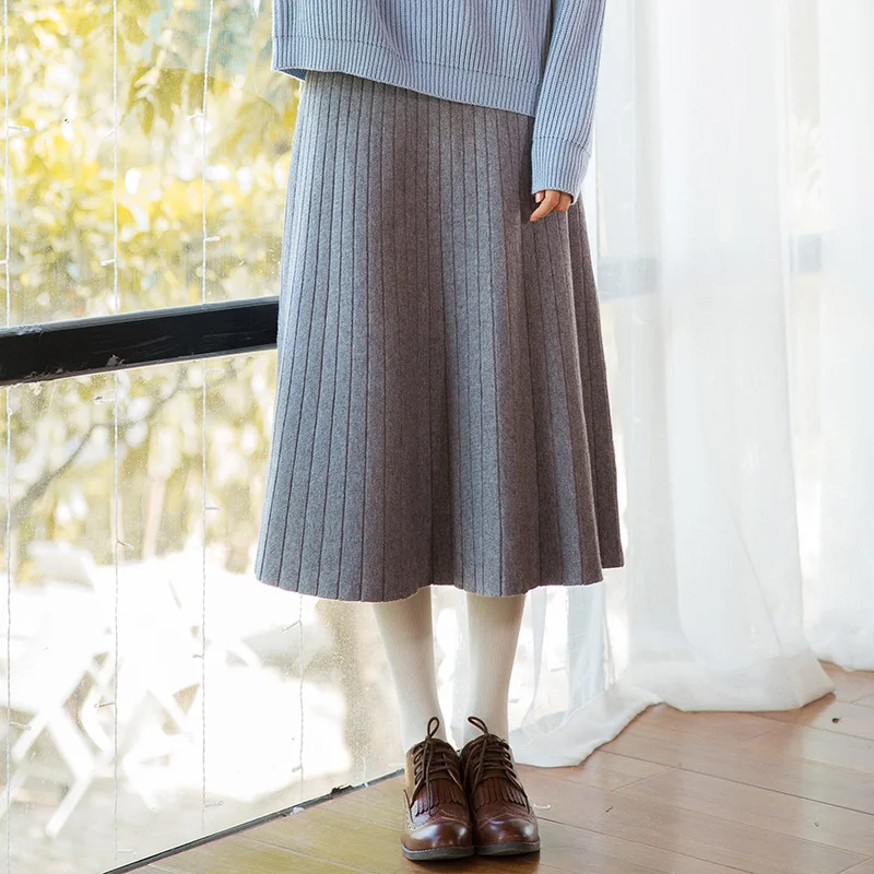 

Dropshipping Women's Skirts Japan Punk Kawaii Ulzzang High Waist Knit Skirt Female Korean Harajuku Cute Clothing For Women