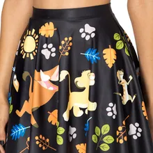 1019 Летняя женская плиссированная мини-юбка большого размера, сексуальная юбка-пачка для девочек, юбка-пачка для болельщиц, Hakuna Matata, Король Лев, с принтом