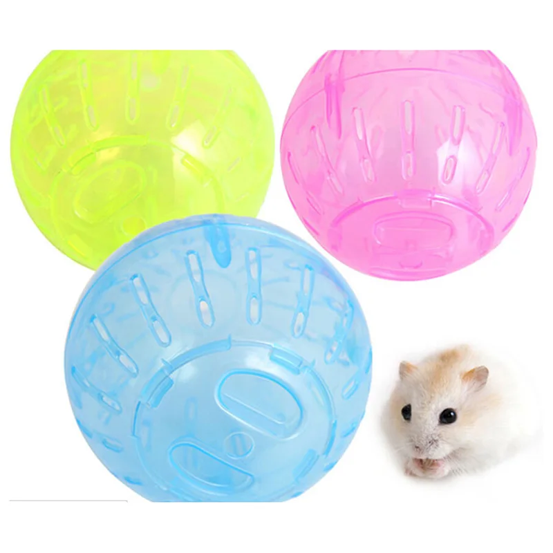 

Eshylala 1Pc 10cm Mini Playing Exercise Cage for Hamsters Toy Hamster Balls Plastic Pet Hamster Gerbil Rat dog Toys