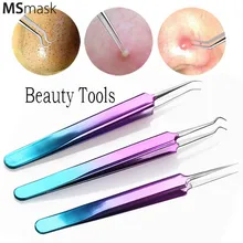 

Practical Acne Needle Remover Tweezer Antibacterial Comedone Stainless Steel Acne Extractor Fashion Colour skin tag remover