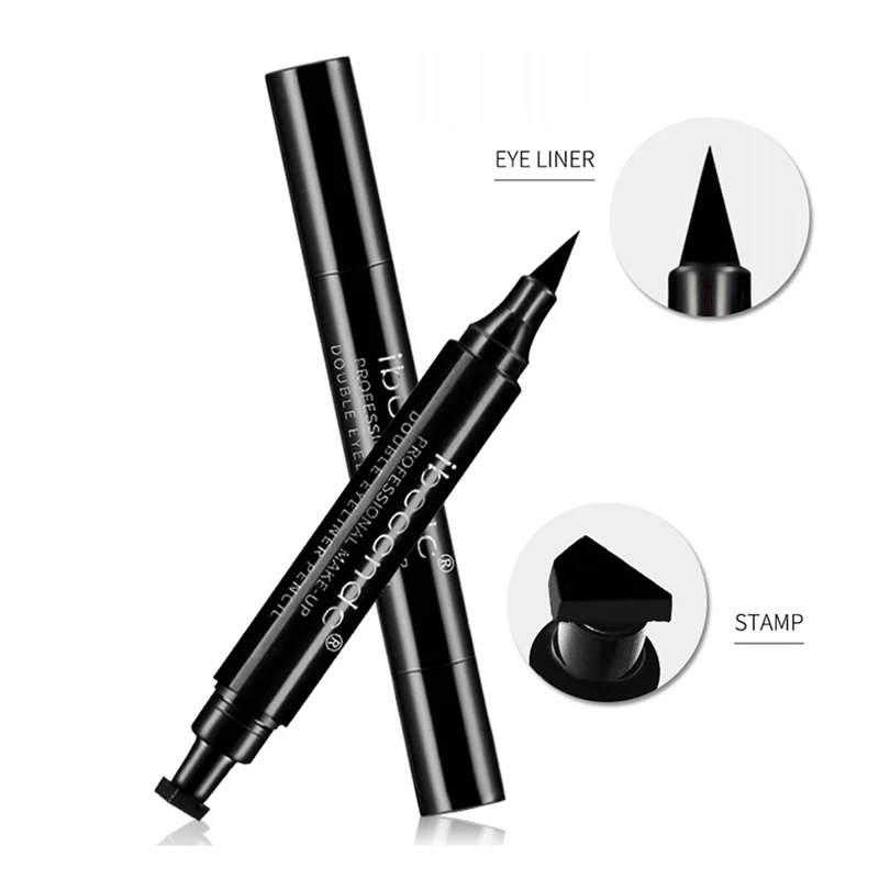 Liquid Eyeliner Stamp Pencil Black Seal Double Head Makeup Quick Dry Waterproof Wing Eye Liner Eye Beauty Eyeliners Pencil