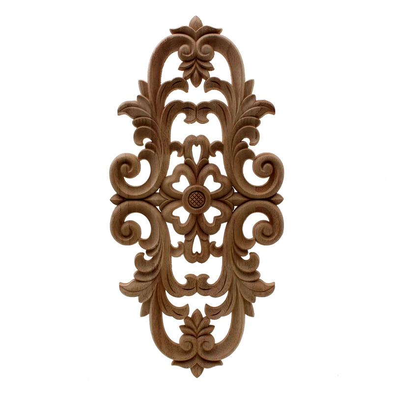 

VZLX The New Listing Wood Carving Angle Flower European Style Lattice Background Wall Applique Home Decoration Accessories