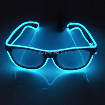 

3V Steady on Driver+Blue Led Neon EL Wire Glowing Glasses Neon glow light For Neon Party