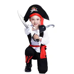 Костюм пирата на Хэллоуин для костюмированной вечеринки комплект пиратского костюма для мальчиков, пиратский нож и Пиратский крюк для От 4