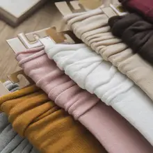 Длинные женские носки, хлопковые, весенние, осенние, модные, свободные, завитые, цветные, одноцветные, повседневные, корейские, японские, длинные, с вырезом лодочкой, носки