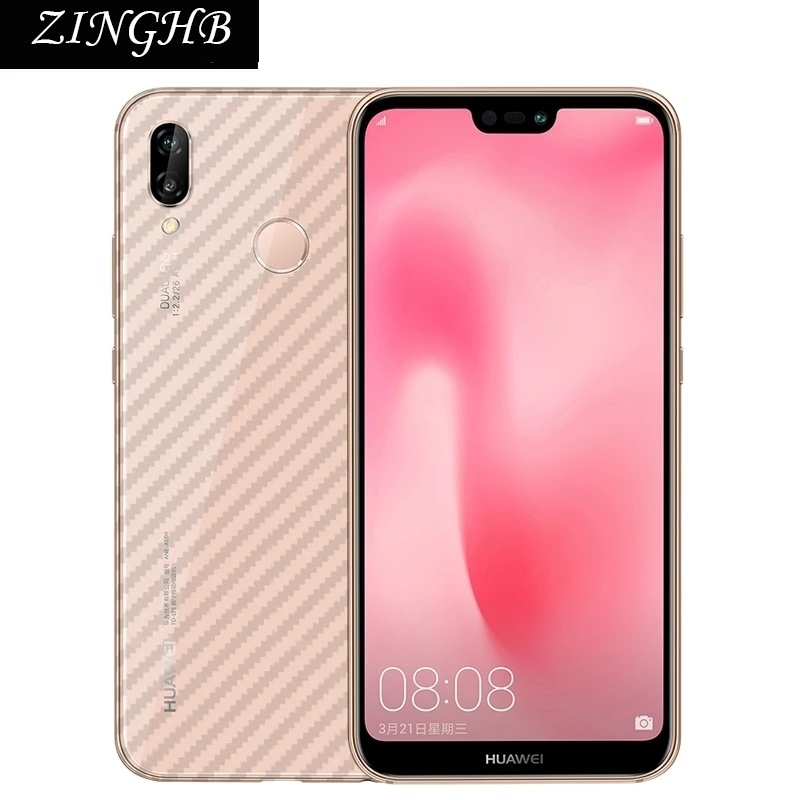 2 шт./лот прозрачная задняя наклейка из углеродного волокна для Huawei P20 Lite/Nova 3E