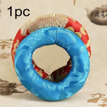 Portable Round Decoration Retro Cotton Blend Buddhism Singing Bowl Cushion Handmade Ring Pillow Soft Holder Comfortable Tibetan