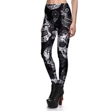 LAISIYI леггинсы женские черные леггинсы с цифровой печатью и цветком брюки стрейч брюки размера плюс 4XL