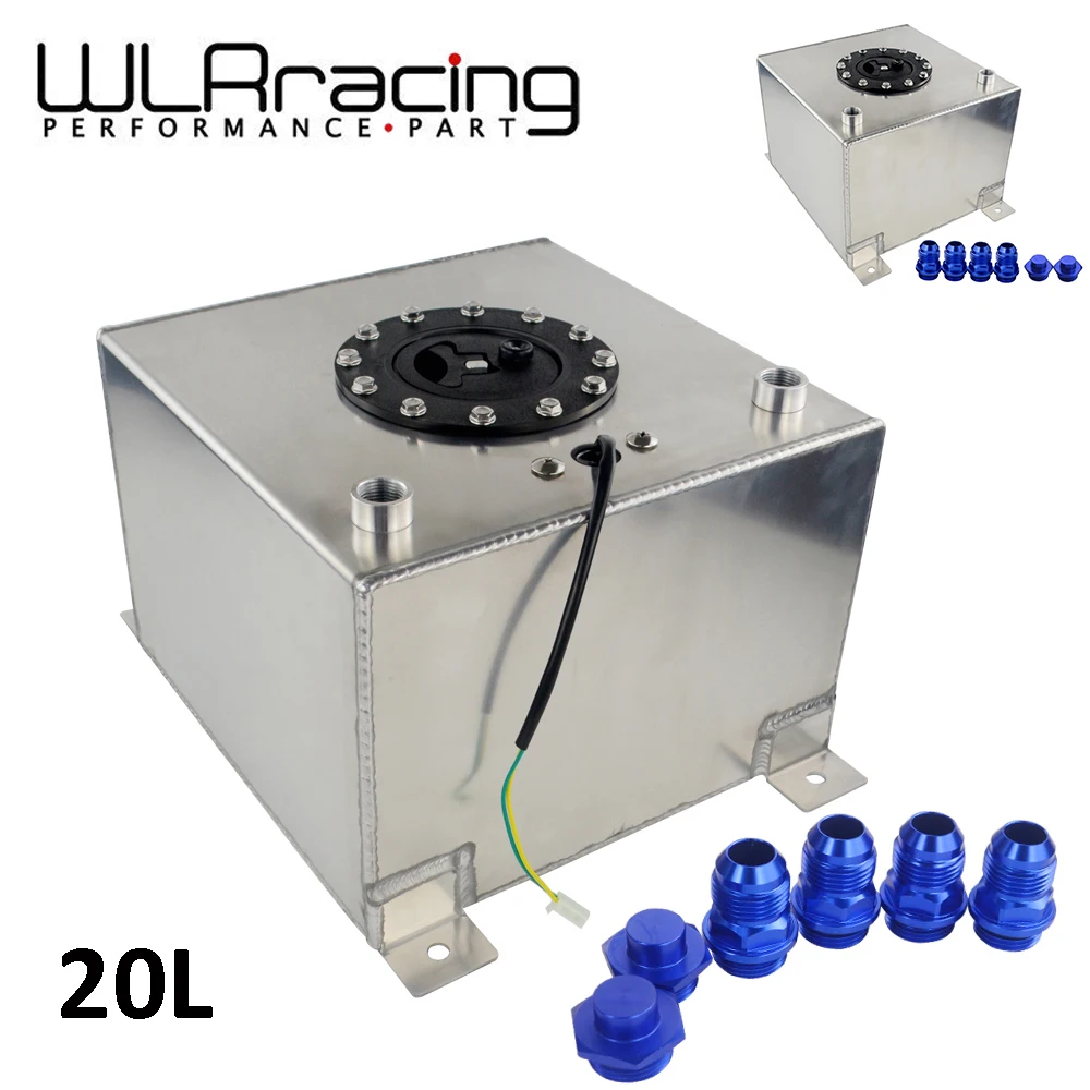 Тип Серебряный 5 галлонов 20л алюминиевый топливный бак с датчиком пены или без датчика WLR-TK39S