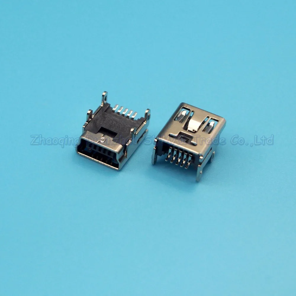 100 шт. мини USB 5 P SMT b Тип гнездо 4 DIP ноги мини 5 P USB разъем