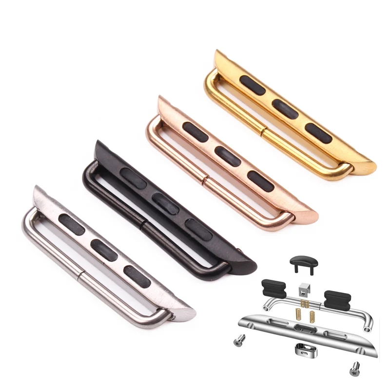 

Wholesale 10pcs/Set Stainless Steel 38mm 42mm Watchband Adapter For Iwatch Apple Watch Metal Connector Link Strap Accessories