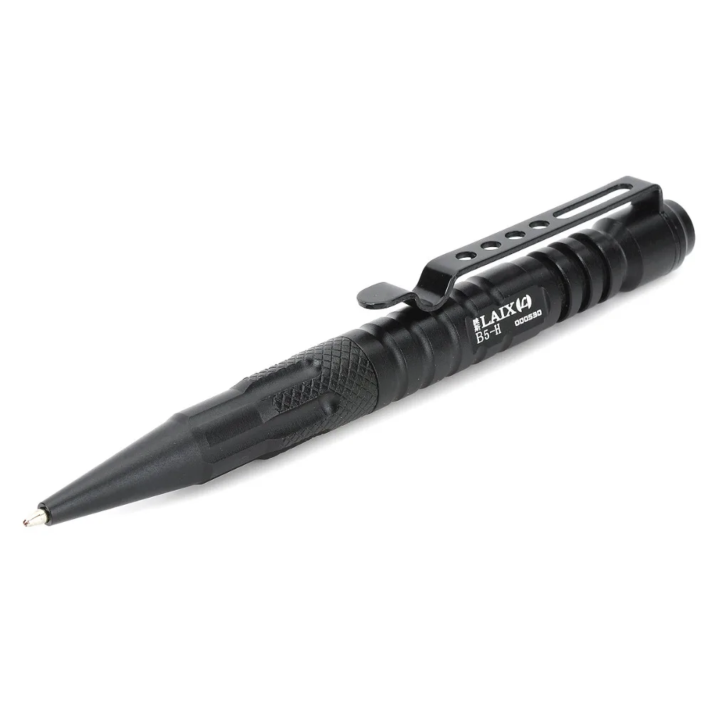 

Laix B5 Outdoor Clip-on Aluminum Self-Defense Emergency Tactical Black Ink Pen