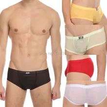 3 шт сексуальные мужские Супер Гладкие и тонкие трусы-боксеры сумка для нижнего белья мини трусы-боксеры