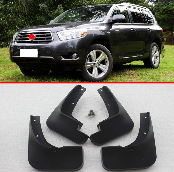 

Set Car Mud Flaps For Toyota Highlander Kluger 2008 2009 2010 Pre-facelift Mudflaps Splash Guards Mud Flap Mudguards Fender