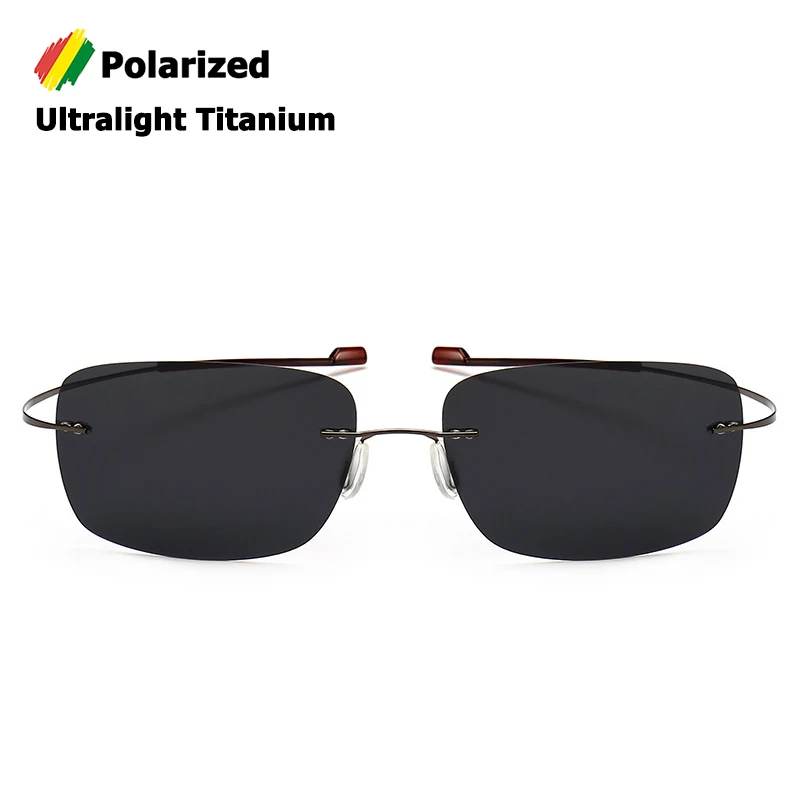 

JackJad 2020 Fashion Rimless Square Titanium POLARIZED Sunglasses Men Ultralight Driving Brand Design Sun Glasses Oculos De Sol