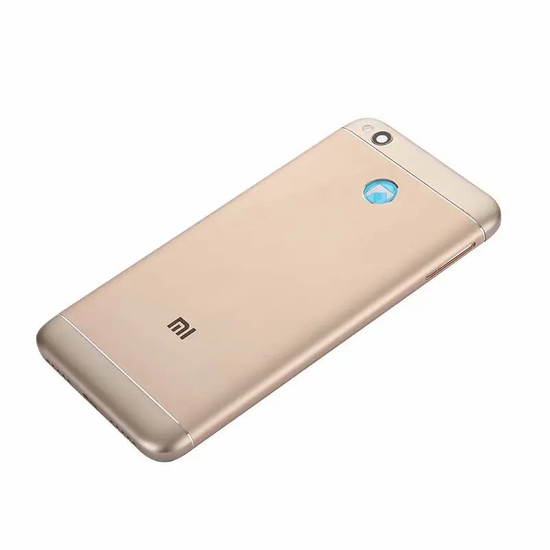 Корпус Redmi4X для Xiaomi Redmi 4X, металлическая задняя крышка на батарейке, чехол для телефона, запасные части, с кнопками, объектив