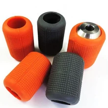 Мягкий силиконовый гель серый оранжевый цвет покрытие рукоятки машинки для татуажа для 22-25 мм прочный Противоскользящий профессиональный тату машина пистолет ручка поставка