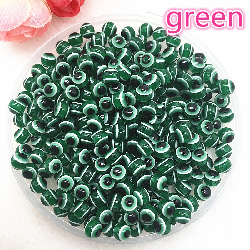 25//50PCS Smooth Crystal Spacer Loose Round Beads 8mm European Jewelry Making