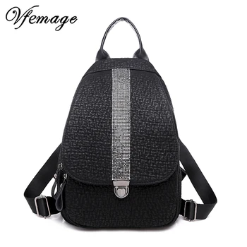 

Vfemage New Vintage Leather Backpack Women Small Backpacks Female Casual Bagpack 2019 Travel Back Pack Girls Schoolbag Sac A Dos