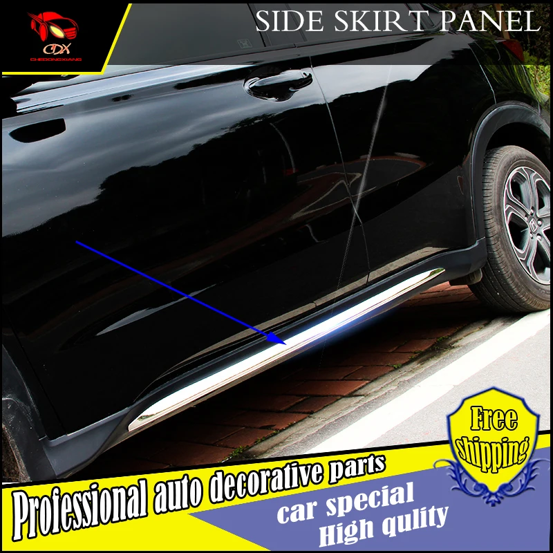 NEW ACCESSORIES FIT FOR Honda HRV XRV Vezel 2014-2016 ABS SIDE DOOR BODY GARNISH MOULDING COVER trim PROTECTION CAR STYLING