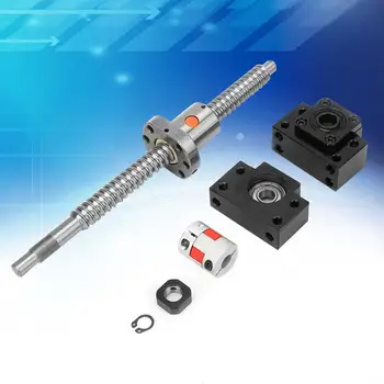 

Linear guide SFU1605 Stainless Steel Ball Screw 250mm Nut BK/BF12 Support & 6.35*10mm Coupling Ball Screw+Support the coupling
