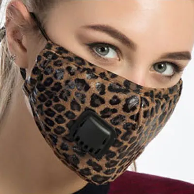 1 шт. PM2.5 маска против загрязнений респиратор моющийся многоразовый дышащий респираторы хлопок унисекс рот муфеля для аллергии/Tr - Цвет: Camel leopard