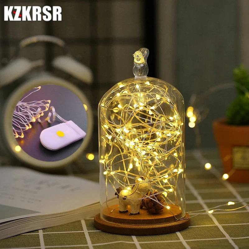 

2M 20Led 9 Colors Button Cell RGB Silver Wire Battery LED String Light Lamp for Indoor Outdoor KTV Bar Party Wedding Decoration
