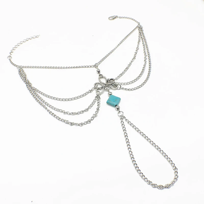 Bohemian Ankle Bracelet Beach Wedding Foot Bracelet Gothic Jewelry Barefoot Sandals Chain Fashion Summer