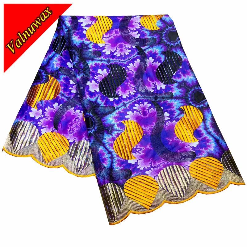 

100%Polyester Bazin Riche Lace Fabric Print Textiles Wax Africa Fabric 6yards For Dress QD1304#