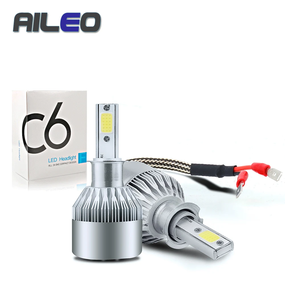 2 шт. Автомобильные led h3 h7 h16 h4 h1 h11 h9 h10 h13 h27 880 9005 9006 9004 9007 5202 фары лампы 36 Вт 8000LM Авто H3