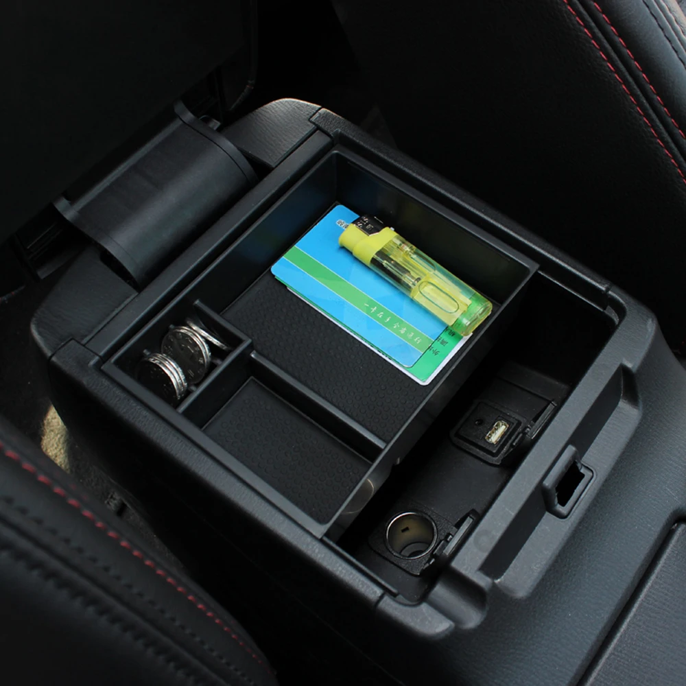

Car Interior Center Armrest Storage Box Tray With Silicone Mats For MAZDA 6 ATENZA 2013- 2017 Organizer Car Styling