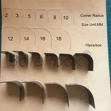 BateRpak кожаный угловой машинка для стрижки, ручной работы кожаный ремень угол и выдвижным встроенным пробойником для сигар, Япония, Сталь кожи филе 10 шт./кор., кожа лазерный резак