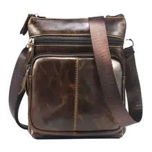High Quality Vintage Men's Leather Casual Messenger Bag Crossbody Tote Handbag Shoulder Bags 2019 New women handbag genuine leather shoulder bags ladies casual tote high quality vintage solid rivet crossbody female messenger bags