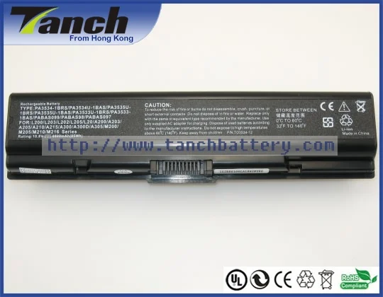 Laptop batteries for TOSHIBA PA3534U-1BRS Satellite A205 A505 PA3535U-1BRS A305D PA3533U-1BRS PABAS174 10.8V 12 cell