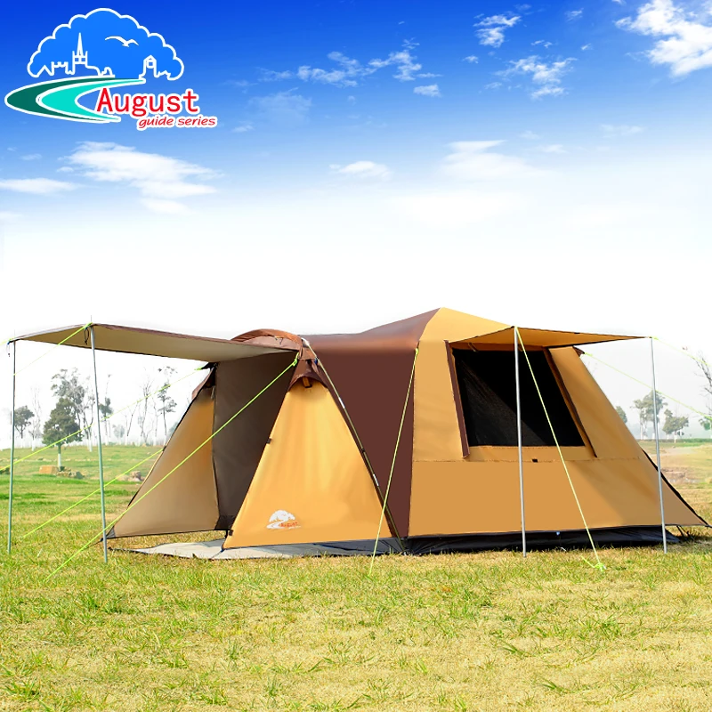 August One Hall One Bedroom Automatic Double Layer 3-4 Person Waterproof Camping Tent Beach Tent Barraca De campamento August One Hall One Bedroom Automatic Double Layer 3-4 Person Waterproof Camping Tent Beach Tent Barraca De campamento