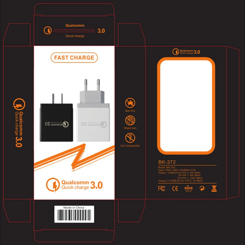 Быстрая зарядка 3 0 USB многопортовый 5 В/9 В/12 в смарт адаптер для мобильных