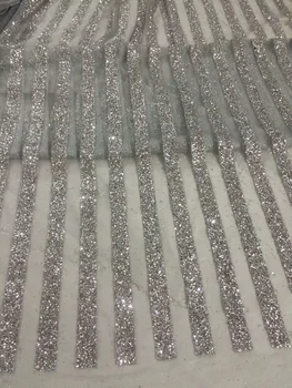 

tulle lace with glued glitter fashion Cyndi-1010244 african glitter lace fabric for party dress 5yard/lot embroidered