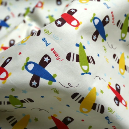 Booksew мультфильм самолет с метр хлопок Ткань Пеленальные принадлежности Текстиль